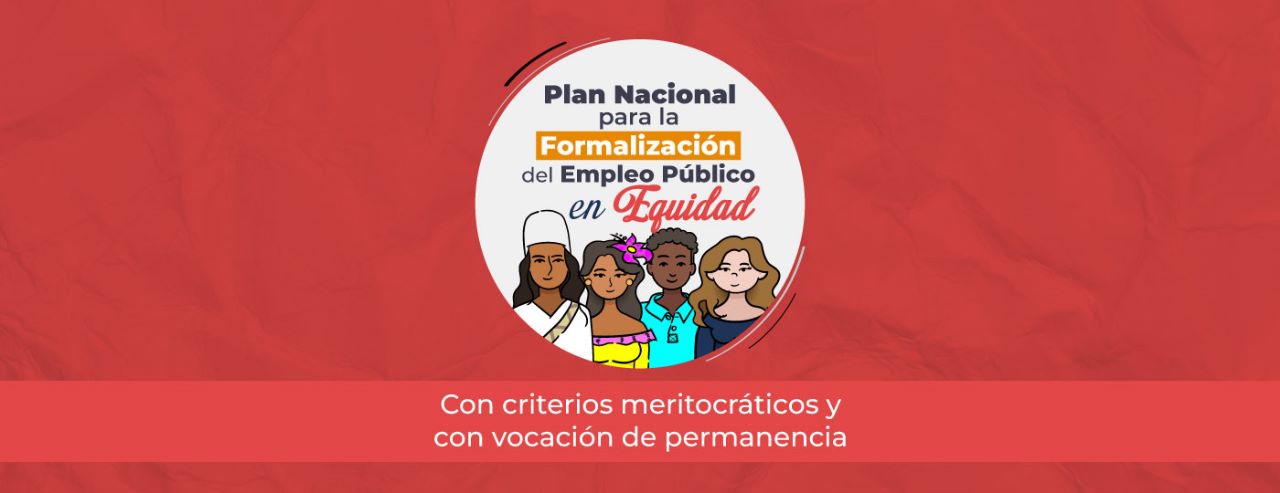 Logo que identifica el Plan Nacional para la Formalización del Empleo Público en Equidad