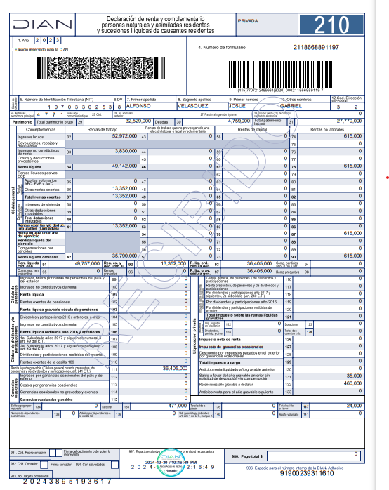 DECLARACION DE BIENES Y RENTAS