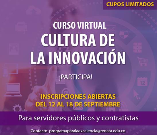 Convocatoria para curso virtual - CULTURA DE LA INNOVACIÓN